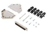 Conector D-Sub 37 PIN Mufă Tată Lipire Pe Cablu Neagră