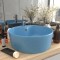 vidaXL Chiuvetă de lux cu preaplin, bleu mat, 36x13 cm, ceramică