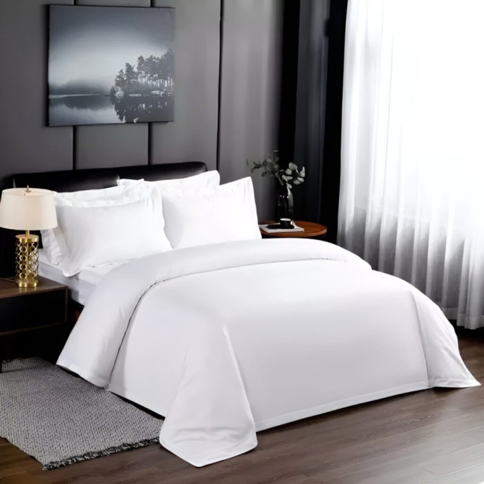 Lenjerie pat percalle 80% bumbac - doua persoane horeca line