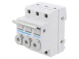 Separator cu Fuzibil 10x38mm pentru Șină DIN 20A 400V 3 Poli