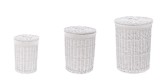 Cumpara ieftin Set 3 cosuri rufe albe 29,5 x 40, 36 x 48, 43 x 56 cm