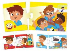 Lisciani Puzzle duo - Emotii - joc distractiv pentru copii foto