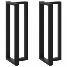 vidaXL Picioare de masă de bar &icirc;n formă de T, 2 buc., negru, 40x35x(110-111) cm, oțel