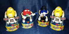 4 Figurine Rock Muzicale M&amp;amp;Ms Chitarist Tobo?ar Saxofonist M&amp;amp;M foto