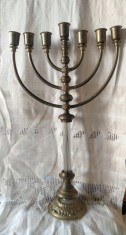 Vechi Menorah mare 60 x 33 cm Sfeșnic iudaica