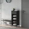 VidaXL Pantofar, negru, 40x36x105 cm, lemn prelucrat 819781