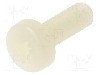 Surub M5, poliamida, lungime 16mm, cap rotund, pas filet 0.8, DREMEC - 8G205M5X16
