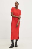 Answear Lab rochie culoarea rosu, midi, dreaptă