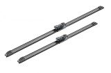 Stergator parbriz Bosch Aerotwin, cauciuc+grafit, plat, tip Carlig/Universal, sofer/pasager auto