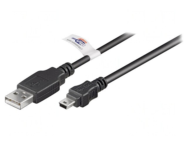 Cablu USB 2.0 A la Mini B 1.8m Negru