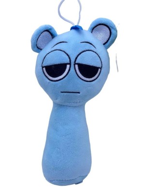 Jucarie Plus Sprunki Ursulet Albastru Cu Expresie Plictisita foto