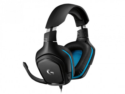 CASTI Logitech, &amp;quot;G432&amp;quot;, cu fir, gaming, utilizare multimedia, microfon pe brat, foto