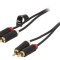 Cablu RCA 2m aurit, negru