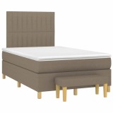 VidaXL Pat box spring cu saltea, taupe, 120x190 cm material textil 3270422