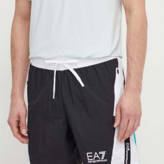 EA7 Emporio Armani pantaloni scurti barbati, culoarea negru