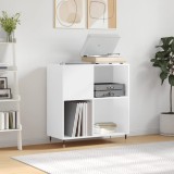 vidaXL Dulap de discuri alb extralucios 84,5x38x89 cm lemn compozit