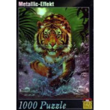 Puzzle 1000 piese cu efect metalic model tigru