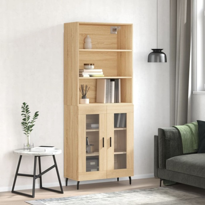 vidaXL Dulap &icirc;nalt, stejar sonoma, 69,5x34x180 cm, lemn compozit 3189336