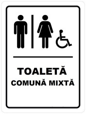 Placuta toaleta comuna mixta foto