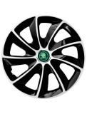 Cumpara ieftin Set 4 Capace Roti Autohelix MSA&reg; potrivite jantelor de 16 inch, pentru Skoda Nou Verde, model Stig Extra Black &amp; White