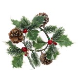 Coronita Craciun, rosu + verde + maro, 16 cm, SYHHA-0322267