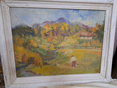 Tablou vechi pictura romaneasca foto