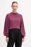 United Colors of Benetton pulover din amestec de l&acirc;nă culoarea violet, light, cu turtleneck, 1Y6SD2041