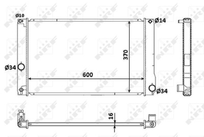 NRF 53926 EASY FIT Radiator, racire motor foto