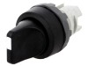 Comutator rotativ 22mm negru 3 poziții