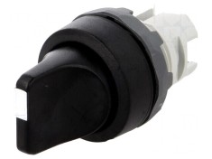 Comutator rotativ 22mm negru 3 poziții