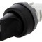 Comutator rotativ 22mm negru 3 poziții