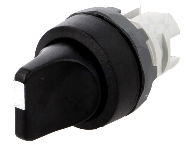 Comutator rotativ 22mm negru 3 poziții