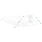 Cumpara ieftin Sera cu cadru din otel, alb, 64 m&sup2;, 16x4x2 m