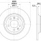 Disc frana CITROEN C5 III (RD) (2008 - 2016) KRIEGER 0950004256