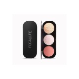 Paleta pudre iluminatoare si bronzer, Focallure Blush &amp; Highlighter 03