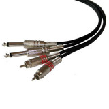 Cablu 2 x RCA tata-2 x jack 6.35 mm mono, lungime 3 m, General