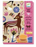 Djeco Atelier Creativ Nisip si Sclipici Padurea Fermecata, Joc Arta, Multicolor, 6-11 ani