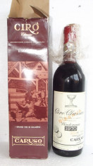 VIN ROSU ciro, riserva doc, cl 72 GR 13,5 RECOLTARE 1970 sticla 15366 foto