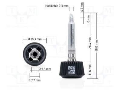V&amp;Atilde;&amp;cent;rf trunchi de con 2,3mm ERSA longlife pentru sta&amp;Aring;&amp;pound;ie de lipit foto
