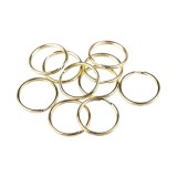 Set 10 inele metalice pentru chei Crisalida, diametru 25 mm, Auriu