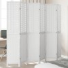 Paravan Camera 6 Panouri Alb Lemn Paulownia Bambus 215x200cm vidaXL Despartitor Decorativ Interior