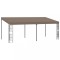 Pavilion montat pe perete, gri taupe, 6 x 3 m, material textil