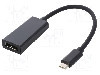 Cablu DisplayPort soclu, USB C mufa, USB 3.1, lungime 0.23m, {{Culoare izola&amp;#355;ie}}, QOLTEC - 50377
