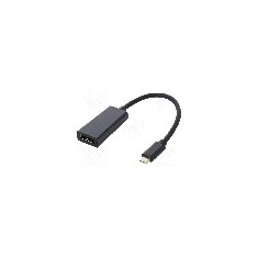 Cablu DisplayPort soclu, USB C mufa, USB 3.1, lungime 0.23m, {{Culoare izola&#355;ie}}, QOLTEC - 50377