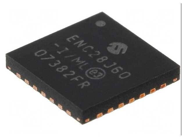 Controler Ethernet 10Base-T SPI QFN28 3,1-3,6V