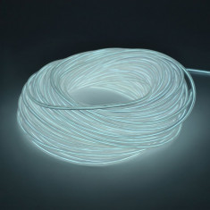 Kit fir El wire Flexibil 2.3 mm lumina ambientala Auto lungime 5 m invertor auto 12v inclus culoare alb foto
