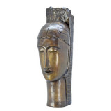 Cap de femeie-statueta moderna din bronz TBB-86