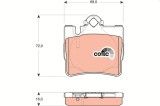 Placute frana Mercedes S-Class (W220) 09.98-08.05, S-Class Coupe (C215) 03.99-12.06, montare Spate, pregatit pt indicator uzura; TRW