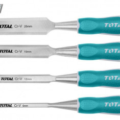 TOTAL - SET 4 DALTI PENTRU LEMN (6MM, 12MM, 19MM, 25MM) - CR-V (INDUSTRIAL) PowerTool TopQuality