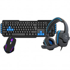 Kit Gaming Gamdias POSEIDON E1, Tastatura USB 10 taste multimedia, Mouse Optic... foto